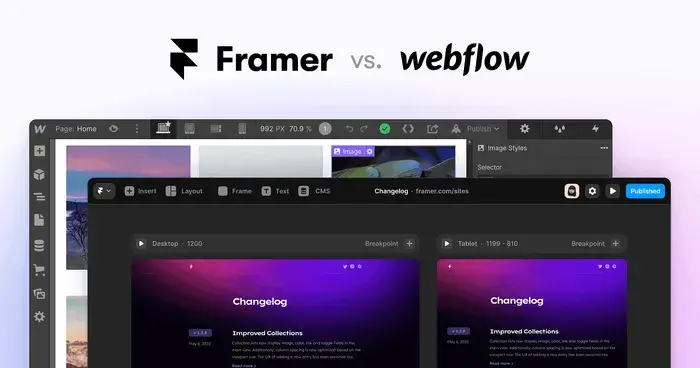 Framer vs Webflow 2024 | Expert Eye, Webflow vs Framer Sites